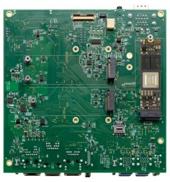 VEST SMTX i.MX95-A Development Kit rear view with Ara240 AI Accelerator